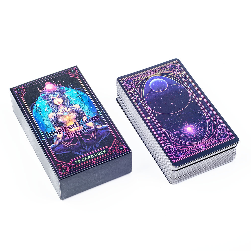 Tarot Deck With Guidebook - Inspired Neon Tarot Deck 78 Cards
