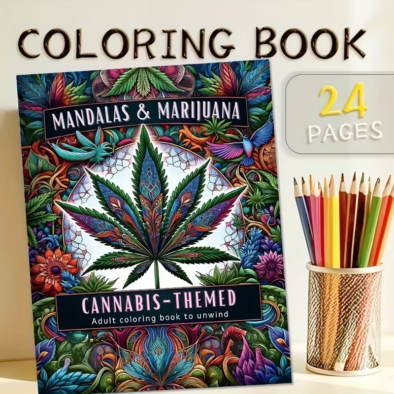 Adult Coloring Book Stress Relief - 24 Pages Mandala Style, Coloring Book,