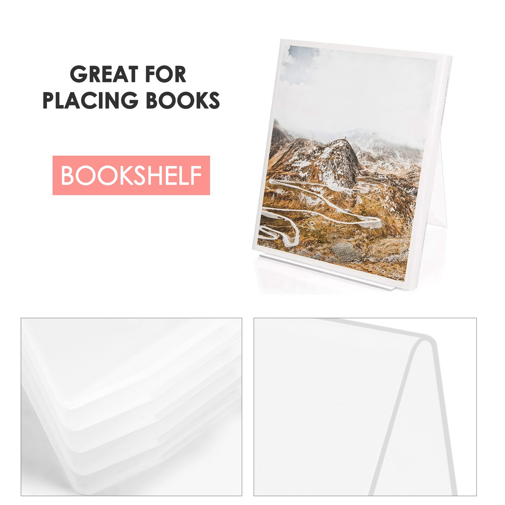 COFA Acrylic Book Stand with L - Clear Acrylic Book Stand Holder recension och pris