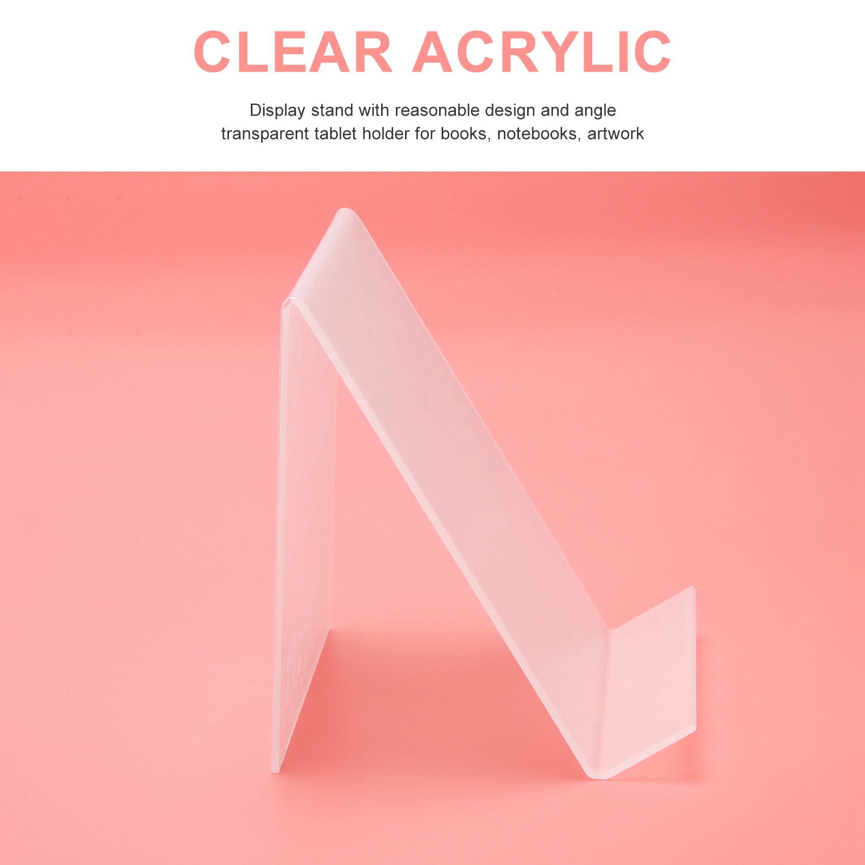 COFA Acrylic Book Stand with L - Clear Acrylic Book Stand Holder recension och pris