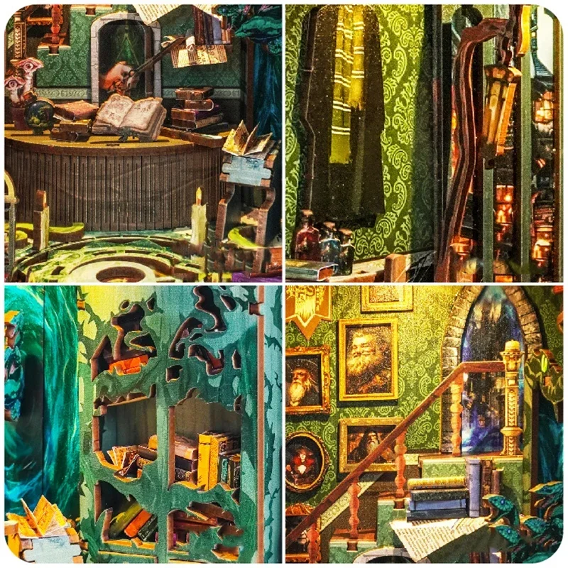 Miniature Model Kits DIY Woode - Diy Wooden Book Nook Kit Shelf Insert recension och pris