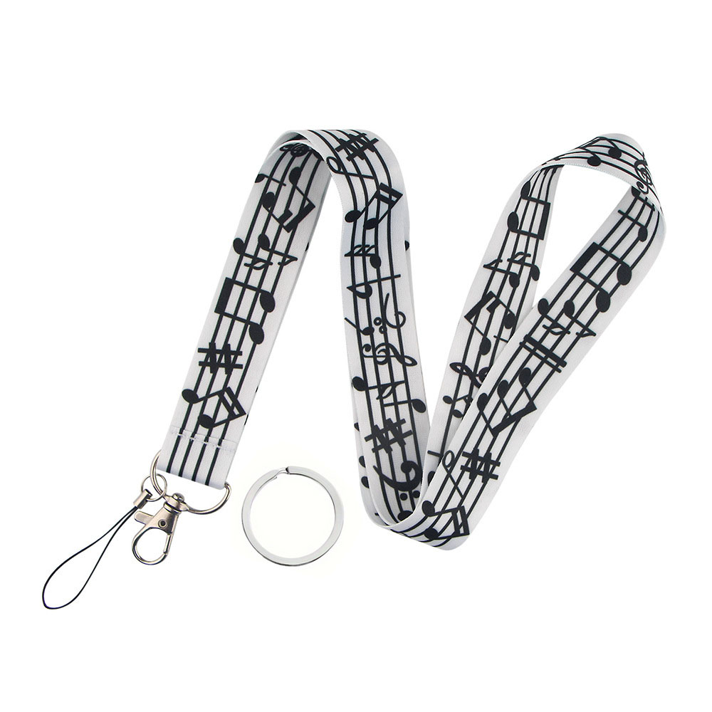 Musical Notes Lanyards for Key - Blank Sheet Music Notebook recension och pris
