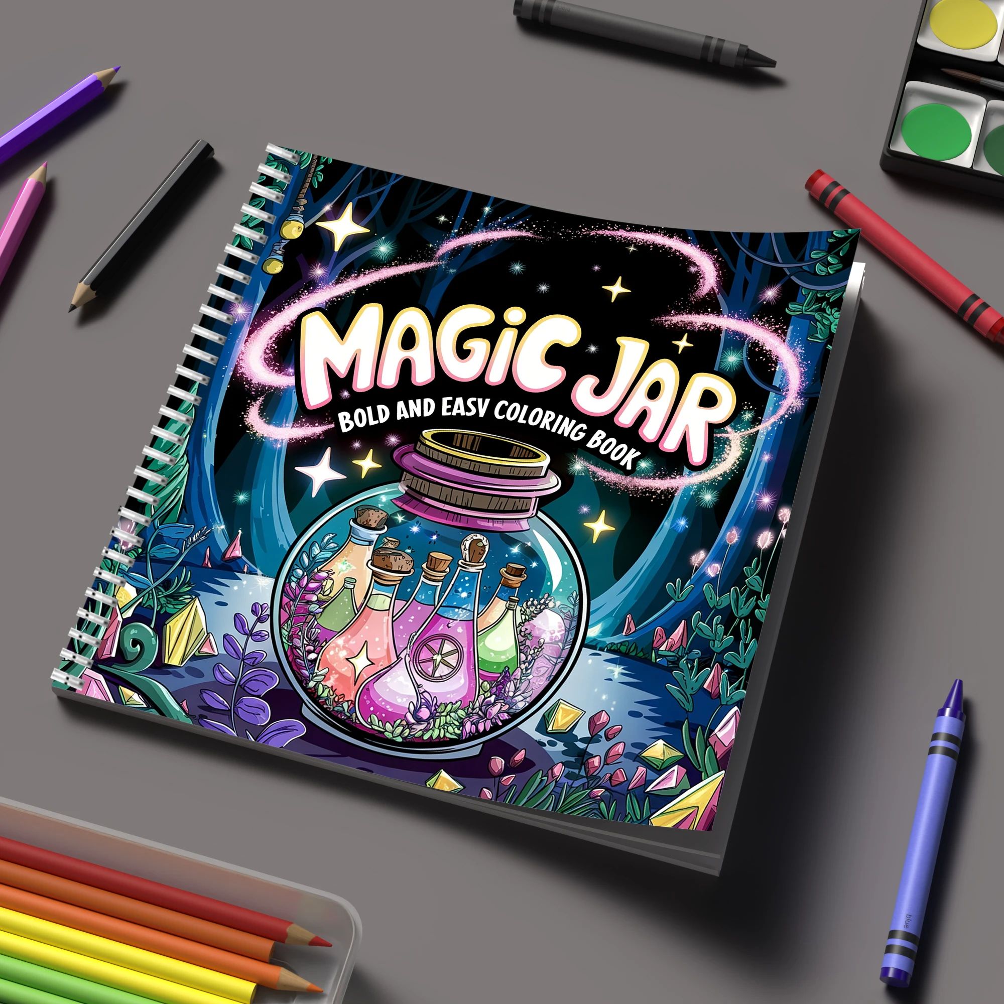Coloring Book Magic Jar for Ad - Adult Coloring Book Stress Relief recension och pris