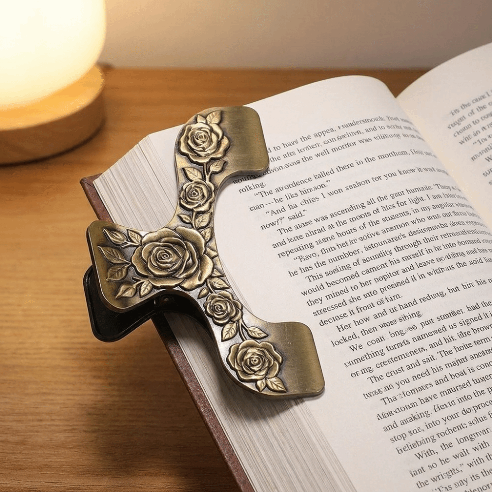 Vintage Carved Metal Book Clip - Stationery Books recension och pris