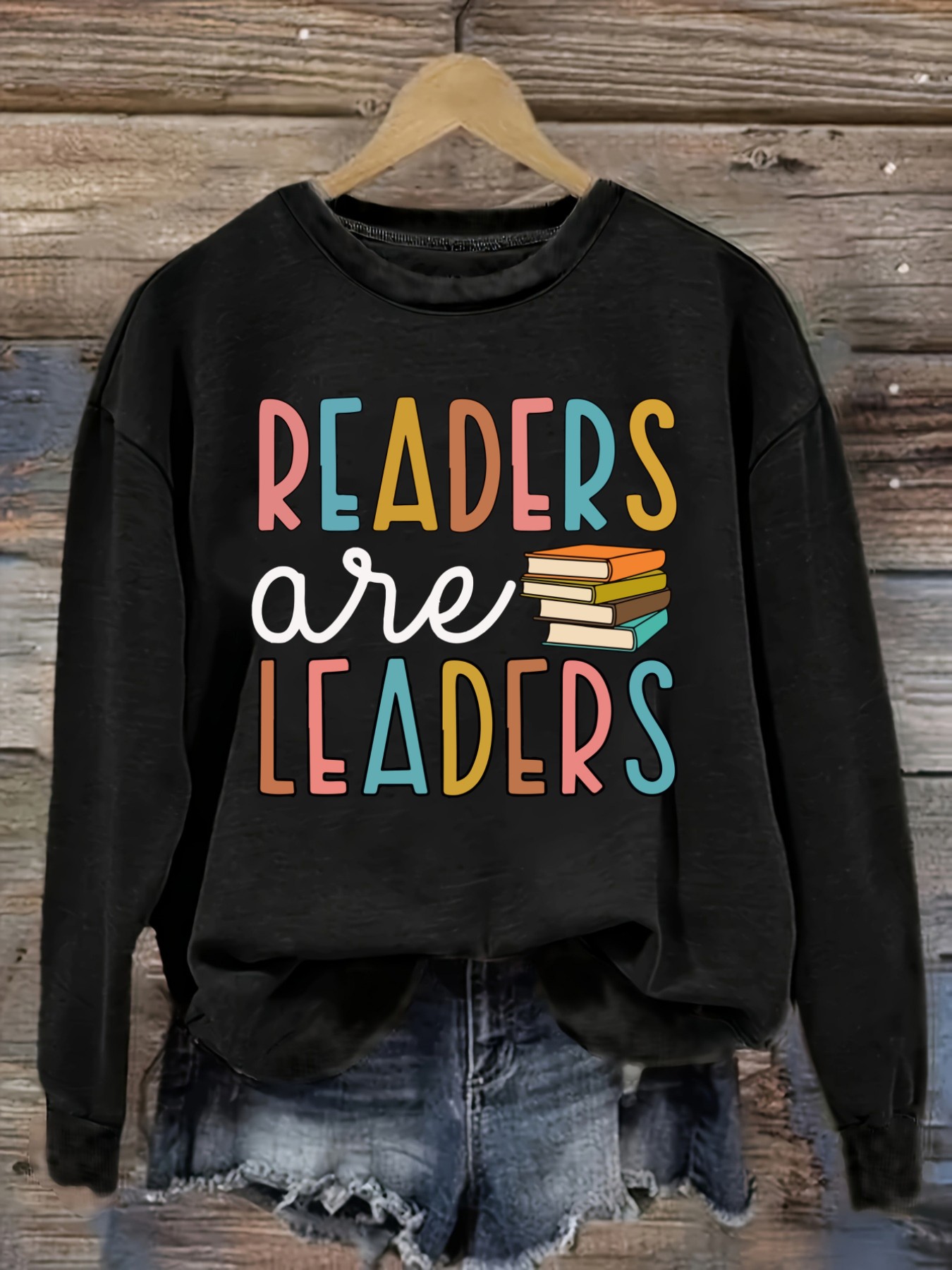 Women's Casual Long Sleeve Cre - Books recension och pris