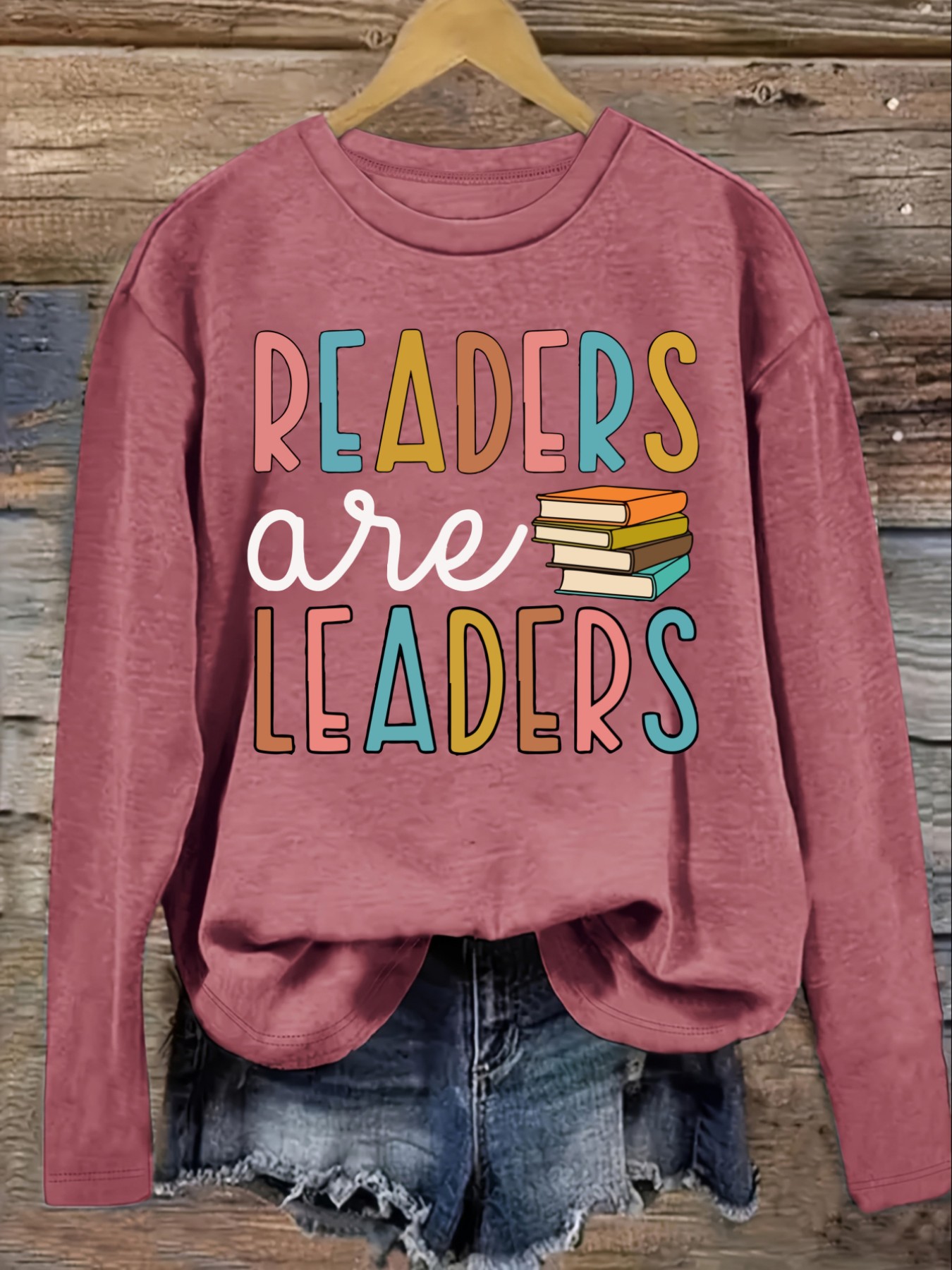 Women's Casual Long Sleeve Cre - Books recension och pris