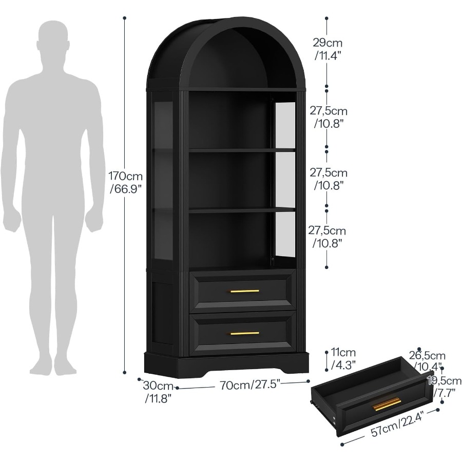 Display Cabinet, Tall Arched B - Books recension och pris