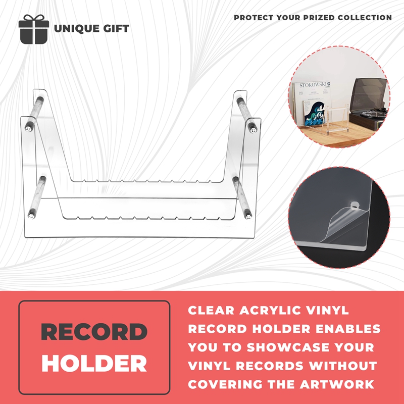 Clear Vinyl Record Stand Holde - Books recension och pris