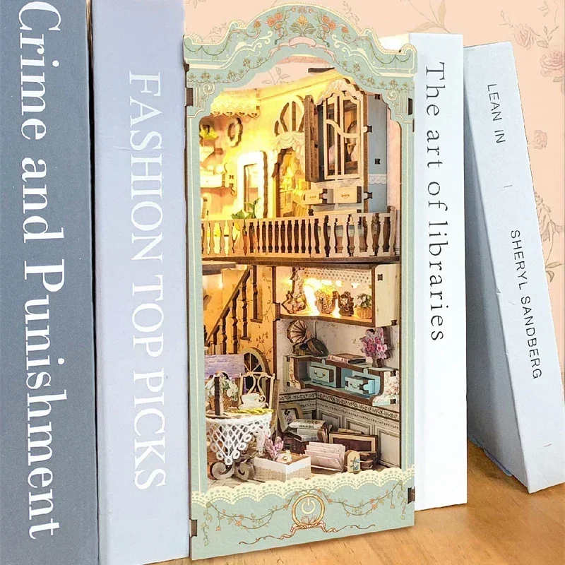 Fairy Tale Town Bookshelf Fore - Diy Wooden Book Nook Kit Shelf Insert recension och pris