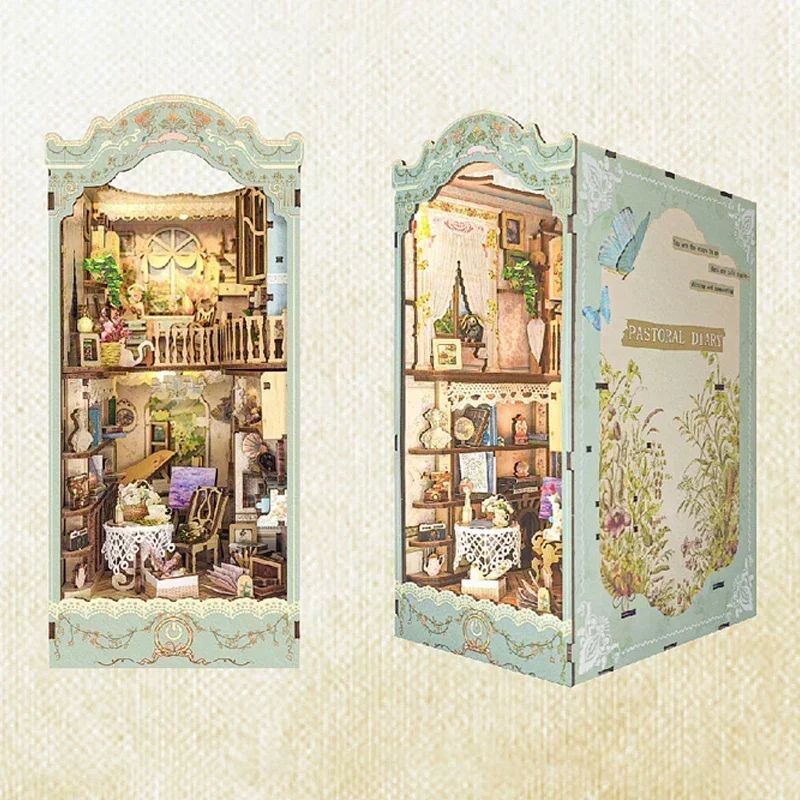 Fairy Tale Town Bookshelf Fore - Diy Wooden Book Nook Kit Shelf Insert recension och pris