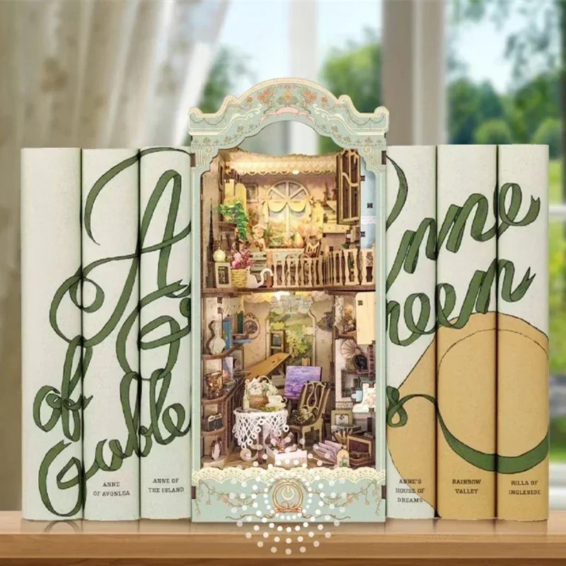 Fairy Tale Town Bookshelf Fore - Diy Wooden Book Nook Kit Shelf Insert recension och pris