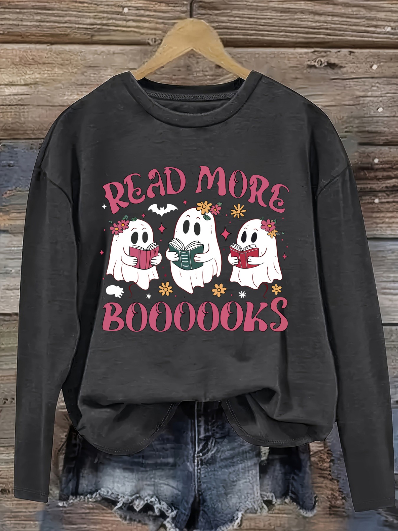 Women's Casual Long Sleeve Cre - Books recension och pris