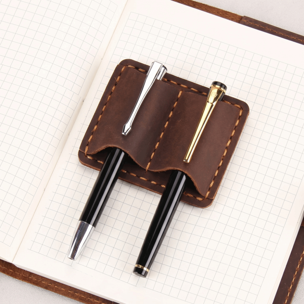 Double Vintage Leather Pen Loo - Vintage Leather Journal Notebook recension och pris