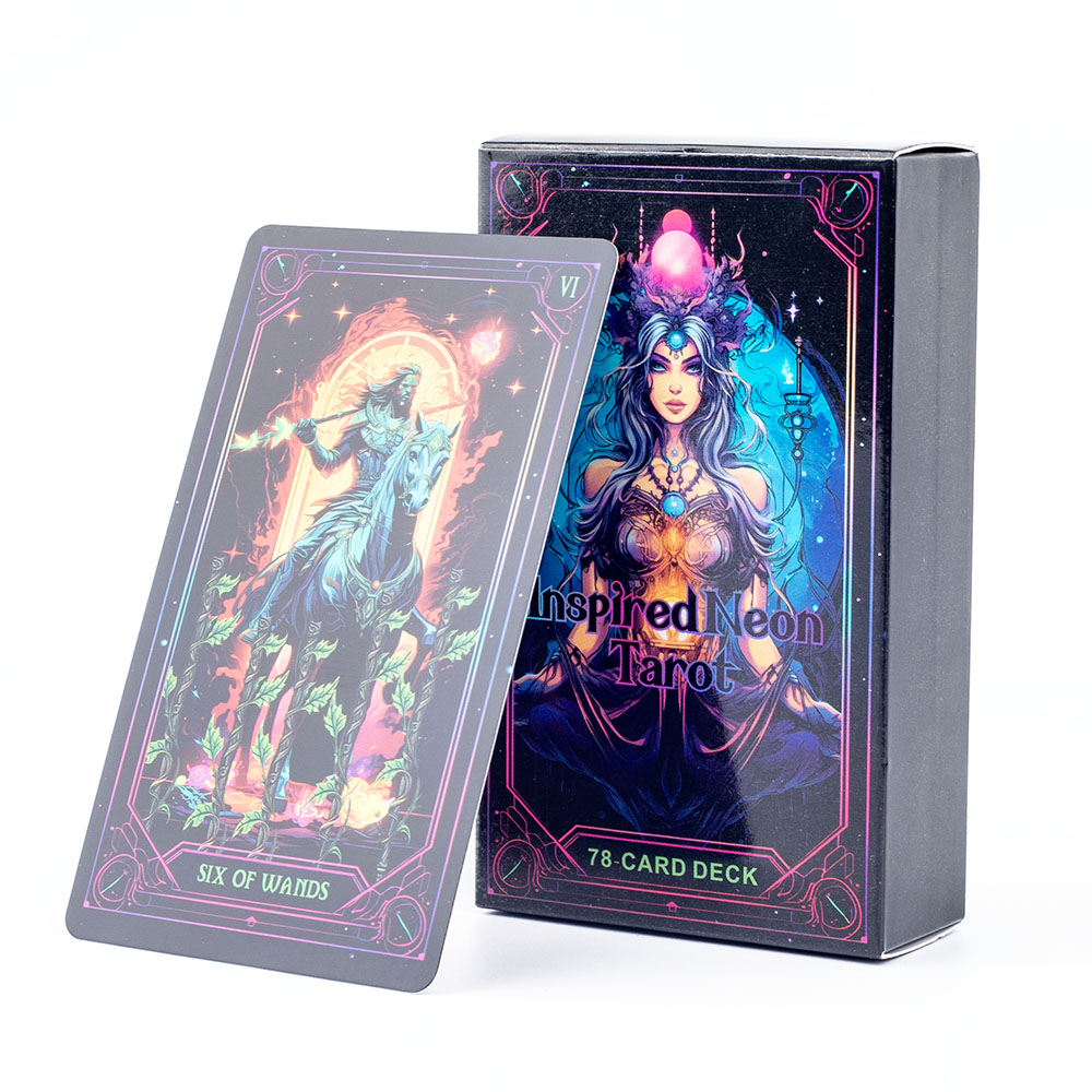 Inspired Neon Tarot Deck 78 Ca - Tarot Deck With Guidebook recension och pris