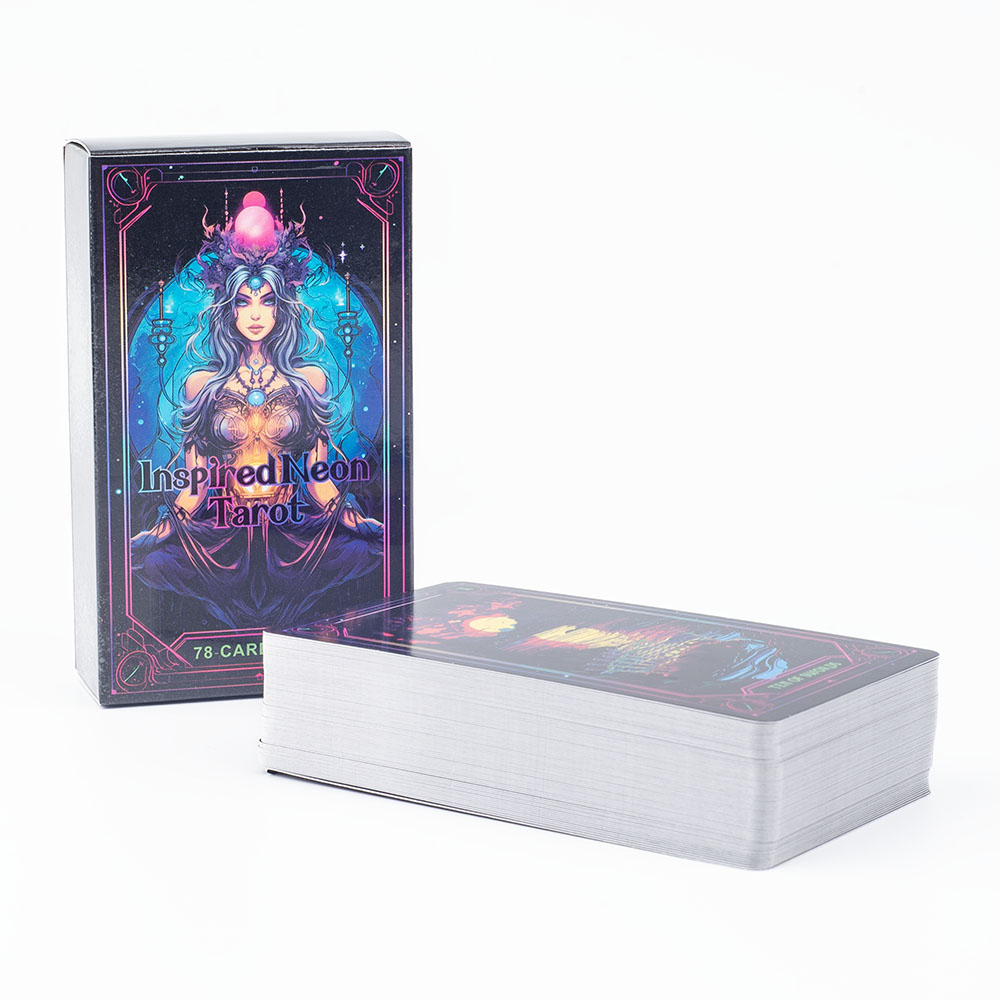 Inspired Neon Tarot Deck 78 Ca - Tarot Deck With Guidebook recension och pris