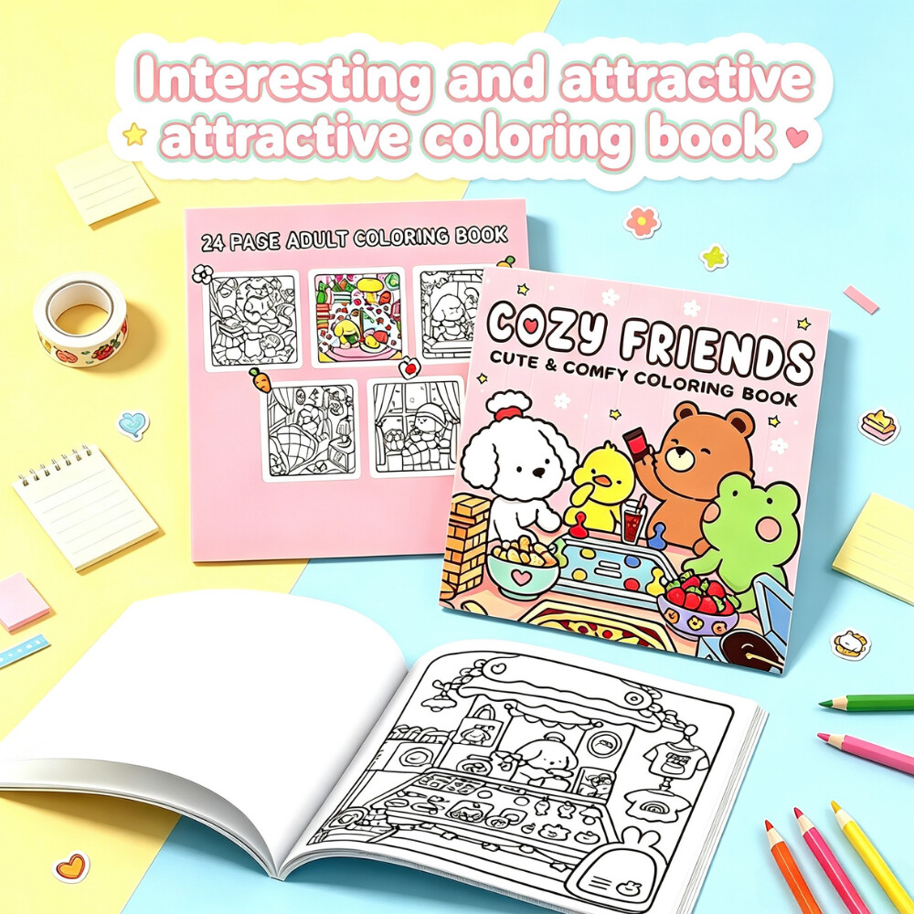 HOT SALE CUTE&COMFY Coloring B - Adult Coloring Book Stress Relief recension och pris